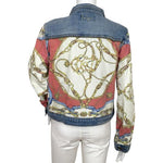 Desigual Women’s Jackets Print Chaq Belt & Chain Details Multicolor Sz 42