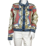 Desigual Women’s Jackets Print Chaq Belt & Chain Details Multicolor Sz 42