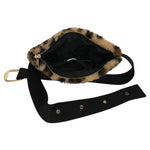 Hat attack Women Belg Bag Leopard Print Plush Faux Fur