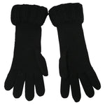 Gucci Women's Woven Gloves Decorated With Logo