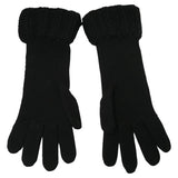 Gucci Women's Woven Gloves Decorated With Logo