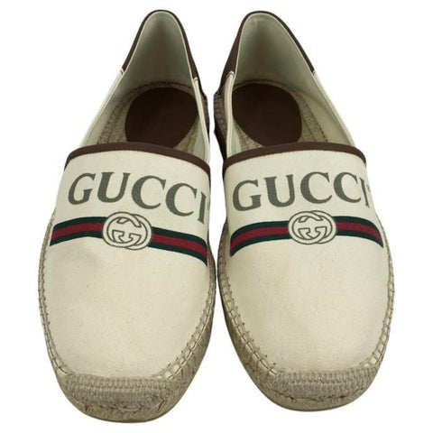 Gucci Men’s Espadrilles Shoes Print Logo Vintage Sz 9