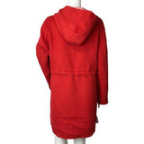 Desigual Women’s Wool Hooded Coat Lenzy Red Reversible Pink Sz 38, 42, 44