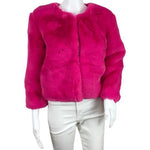 Central Park West Women’s Faux Fur Miami Chubbies Jacket Pink, Yellow, Blue