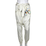 Desigual Women Jogger Pants Ivory Multicolor Size 34 Casual