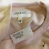 The Creat Women's Sweatshirt Collage Embroidery Floral Pink Light Color Sz0