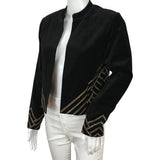 BLANKNYC Women’s Jacket Gold Stud Details Black Sz S