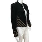 BLANKNYC Women’s Jacket Gold Stud Details Black Sz S