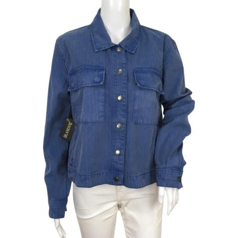 BLANKNYC Women’s Jacket Jeans Front Pockets Blue Color Sz S