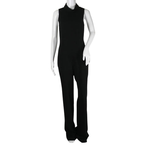 Veronica Beard Mock Neck Wide Leg Black Color Adina Jumpsuit