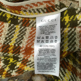 Gucci Women's Check Wool Skirt With Horsebits Multicolor Blend Sz 42 DM