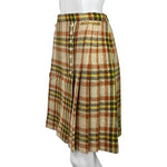 Gucci Women's Check Wool Skirt With Horsebits Multicolor Blend Sz 42 DM