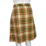 Gucci Women's Check Wool Skirt With Horsebits Multicolor Blend Sz 42 DM