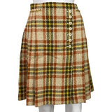 Gucci Women's Check Wool Skirt With Horsebits Multicolor Blend Sz 42 DM