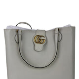 Gucci Women's Tote Bag GG Gold Buckle Size M White Color