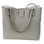 Gucci Women's Tote Bag GG Gold Buckle Size M White Color