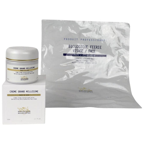 Set Of Two Biologique Recherche Visage Face Masque & Creme Grand Millesime Regenerating Sealed