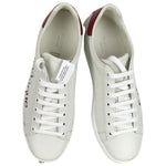 Gucci Women's Sneakers Ace Orgasmique White Hibiscus Red Sz 38.5