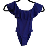 Ever After Girls Swimsuit Boat Neck Ruffle Details