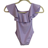 Ever After Girls Swimsuit Boat Neck Ruffle Details